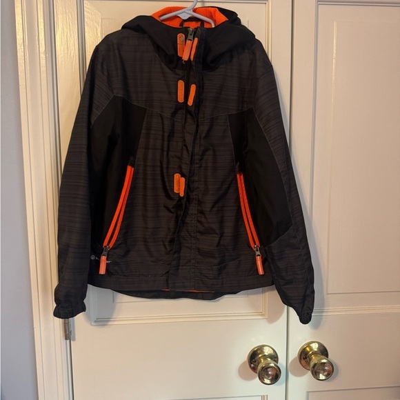 Champion Other - Champion Kids Black and Orange Hooded Jacket, lined. Like New. Sz 6/7
